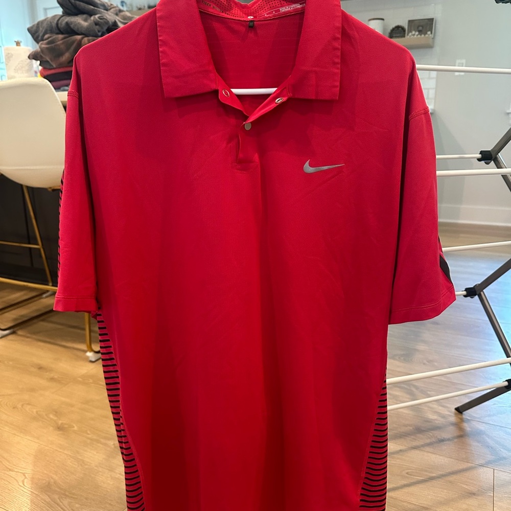 Nike Tiger Woods Men's Vibrant Red Polo Shirt